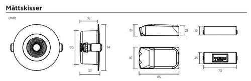 Downlight Light 6,5W STÄLLBAR 2700K/3000K - Butikel.se