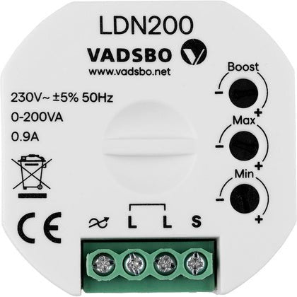 Universell tryckdimmer för LED, glödljus, halogen och elektronisk transformatorer - Butikel.se