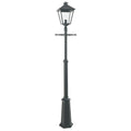 London Big Svart teleskoperande stolpe Höjd: 1910 - 2790mm. E27 IP54 Klass 2 77w - Butikel.se