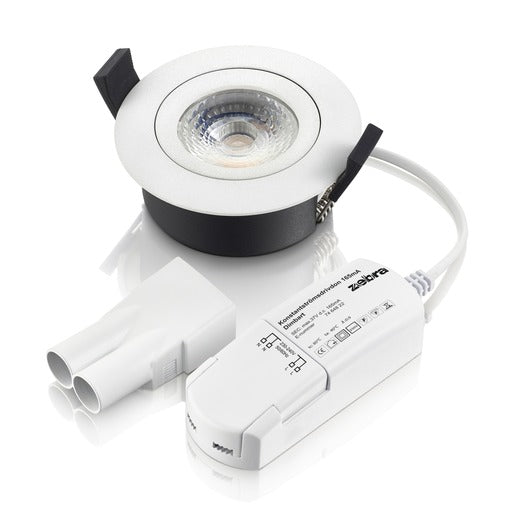Zebra Downlight IZO 2.0 LED 6,5W 2700K vinklingsbar IP44 vit