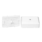 Surface-mounted junction box screw-fixed lid